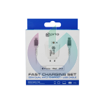 CARICATORE ALIMENTATORE PRIO FAST CHARGE 20W ENTRATA DOPPIA (USB A - TYPE C ) CON CAVO LIGHTNING - TYPE C BIANCO EOL