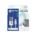 CAVO PRIO FAST CHARGE CERTIFICATO USB TO LIGHTNING BIANCO 1MT