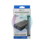 POWERBANK PRIO 20000 MAH NERO BLACK 2XUSB FAST CHARGE 3.0 CON LCD 22,5W PPB-1104
