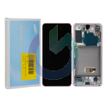 SM-G991 - S21 5G PHANTOM PINK ROSA LCD DISPLAY CON CAMERA CON FRAME SAMSUNG SERVICE PACK ORIGINALE