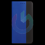CUSTODIA COVER A LIBRO PRIO PER IPHONE X - XS NERO - BLU