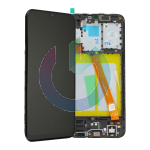 SM-A202 - A20E NERO LCD DISPLAY SAMSUNG SERVICE PACK ORIGINALE CON FRAME 