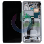 SM-G998 - S21 ULTRA 5G PHANTOM SILVER LCD DISPLAY NO CAMERA CON FRAME SAMSUNG SERVICE PACK ORIGINALE 