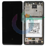 SM-A525 - A52 4G - SM-A526 - A52 5G NERO LCD DISPLAY SAMSUNG SERVICE PACK ORIGINALE CON FRAME E BATT