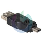 ADATTATORE USB-AF / MINIUSB-B (5PIN) USB A USB B 5 PIN NERO