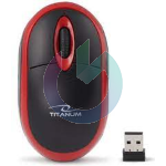 MOUSE TITANUM WIRELESS NERO E ROSSO COMPATIBILE ANCHE CON MAC TM116R