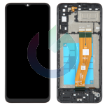 SM-A042 - A04E NERO LCD DISPLAY SAMSUNG SERVICE PACK ORIGINALE CON FRAME 