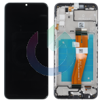 SM-A037F - A03S NERO LCD DISPLAY SAMSUNG SERVICE PACK ORIGINALE NON EU VERSION CON FRAME SPEAKER E DOCK RICARICA