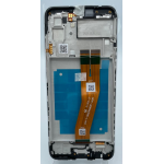 SM-A035F - A03F NERO LCD DISPLAY SAMSUNG SERVICE PACK ORIGINALE NON EU VERSION CON FRAME 
