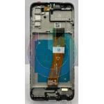 SM-A037G - A03S NERO LCD DISPLAY SAMSUNG PARI ORIGINALE SERVICE CON FRAME (BIG GLASS)