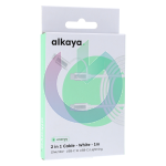 CAVO ALKAYA SPEED FLEX TYPE-C + ADATTATORE LIGHTNING - TYPE-C 15W 1MT NERO