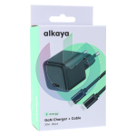 CARICATORE ALIMENTATORE + CAVO TYPE-C - LIGHTNING ALKAYA USB-C 20W NERO