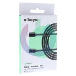 CAVO ALKAYA SPEED FLEX INTRECCIATO LIGHTNING - TYPE-C 15W 1MT NERO