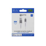 CAVO PRIO FAST CHARGE CERTIFICATO USB TO LIGHTNING BIANCO 1MT 