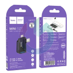ADATTATORE HOCO OTG 2IN1 LIGHTNING / TIPO-C A USB A UA31F NERO