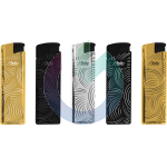 MATTEO ACCENDINO METAL CASE GOLD PATTERN *25