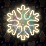 NEON LED CHRISTMAS SNOWFLAKE WHITE FOREVER LIGHT