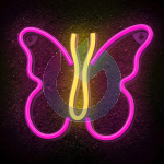 NEON LED BUTTERFLY PINK FOREVER LIGHT