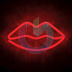 NEON LED LIPS BACIO RED FOREVER LIGHT