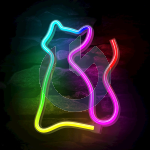 NEON LED CAT MULTICOLOR FOREVER LIGHT