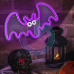 NEON LED HALLOWEEN PIPISTRELLO VIOLA FOREVER LIGHT