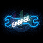 NEON LED GARAGE BLU E BIANCO FOREVER LIGHT