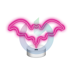NEON LED HALLOWEEN DA COMODINO PIPISTRELLO PINK FOREVER LIGHT