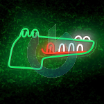 NEON LED JURASSIC COCCODRILLO FOREVER LIGHT