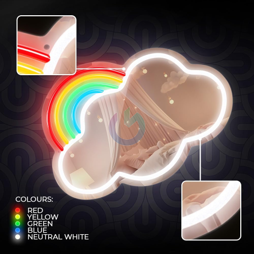 NEON MIRROR LED CLOUD MULTICOLOR FOREVER LIGHT