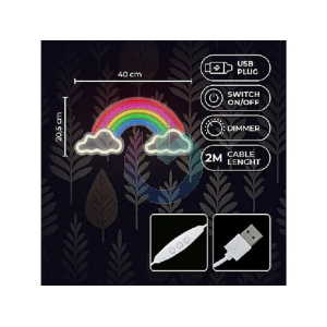 NEON LED RAINBOW + NUVOLE 5 COLORI FOREVER LIGHT