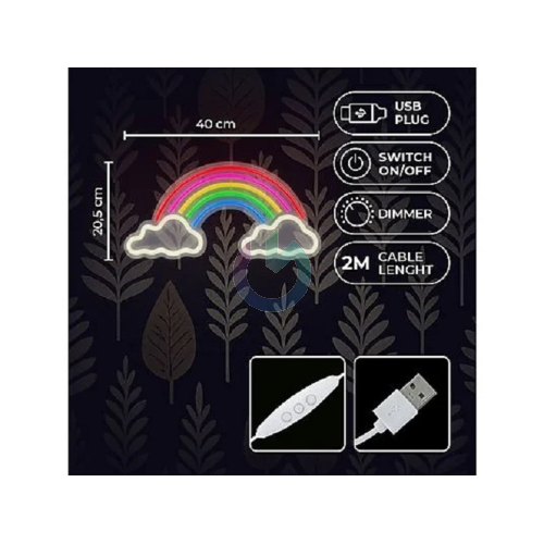 NEON LED RAINBOW + NUVOLE 5 COLORI FOREVER LIGHT