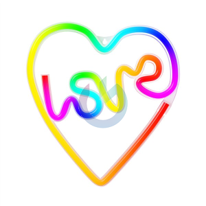 NEON LED LOVE + CUORE MULTICOLOR FOREVER LIGHT