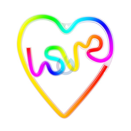 NEON LED LOVE + CUORE MULTICOLOR FOREVER LIGHT