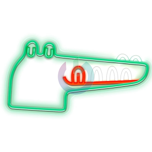 NEON LED JURASSIC COCCODRILLO FOREVER LIGHT