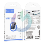 ADATTATORE HOCO OTG 2IN1 IPHONE / TIPO-C A USB A UA36E NERO
