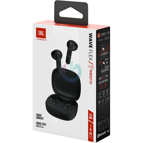 JBL AURICOLARI WIRELESS BLUETOOTH WAVE FLEX ANTIPOLVERE NERO
