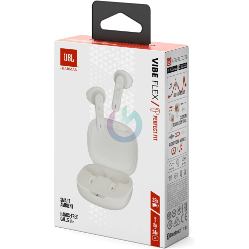 JBL AURICOLARI WIRELESS BLUETOOTH WAVE FLEX ANTIPOLVERE BIANCO