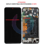 LCD DISPLAY HUAWEI SERVICE PACK P30 LITE GLOBAL EDITION MIDNIGHT NERO BLACK CON FRAME E BATTERIA 02352PJM