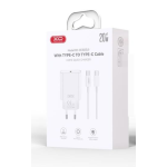 CARICATORE XO CARICABATTERIA FAST CHARGER 20W TYPE-C BIANCO + CAVO TYPE-C
