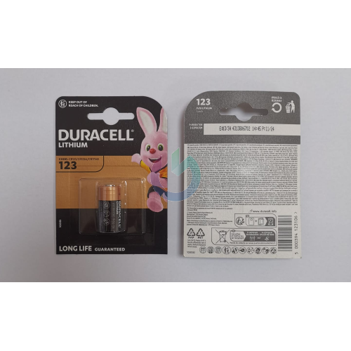 DURACELL BATTERIA 123 BLISTER DA 1 PZ. - DL123A/CR123A/EL123A
