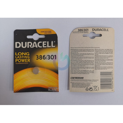 DURACELL BATTERIA 386/301 BOTTONE - BLISTER DA 1 PZ. BATTERIA