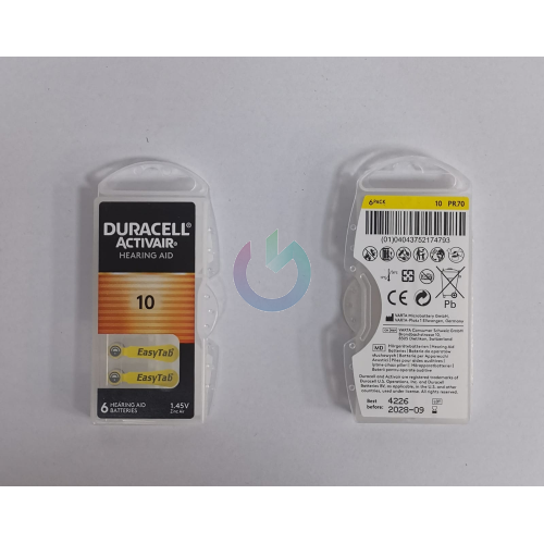 DURACELL BATTERIA ACUSTICA 10/PR70 AIR 1.45V - 1 BLISTER 6 PZ. BATTERIA