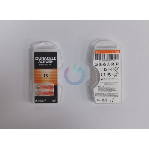 DURACELL BATTERIA ACUSTICA 13 / PR48 AIR 1.45V BLISTER 6 PZ. BATTERIE