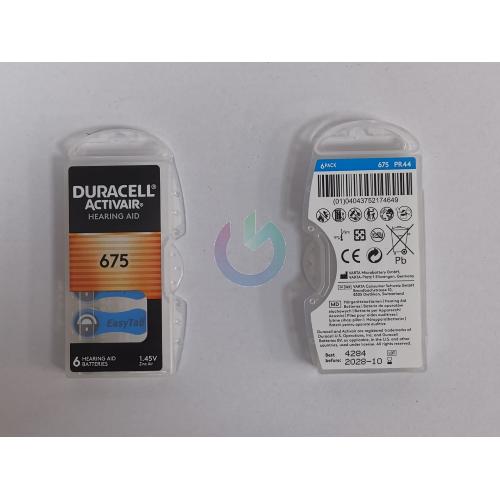 DURACELL BATTERIA ACUSTICA 675 AIR 1.4V BLISTER DA 6 BATTERIE