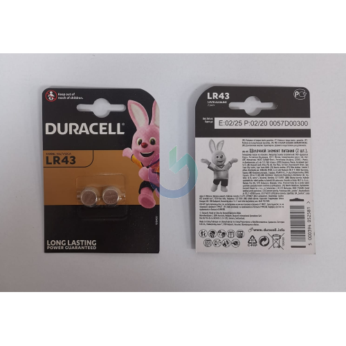 DURACELL BATTERIA LR43 BOTTONE BLISTER DA 2 PZ. -  LR43
