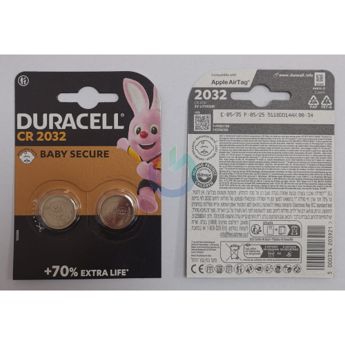 DURACELL BATTERIA 2032 BOTTONE BLISTER DA 2 PZ. 2032