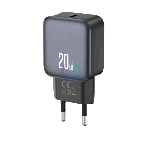CARICATORE ALIMENTATORE XO FAST CHARGE 20W TYPE-C NERO