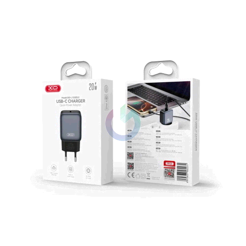 CARICATORE ALIMENTATORE XO FAST CHARGE 20W TYPE-C NERO