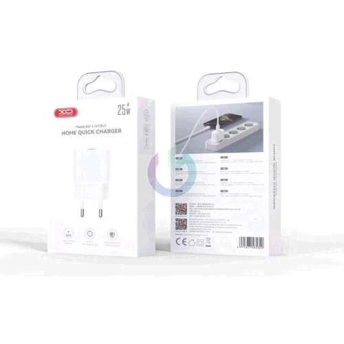 CARICATORE ALIMENTATORE XO FAST CHARGE 25W TYPE-C BIANCO