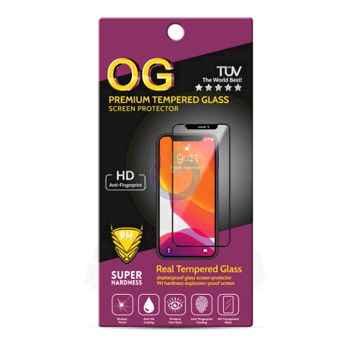 VETRO TEMPERATO OG PER IPHONE 15 - 16 BORDO NERO